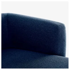 Canape angle droit 4 places en tissu texturé bleu marine - Austin