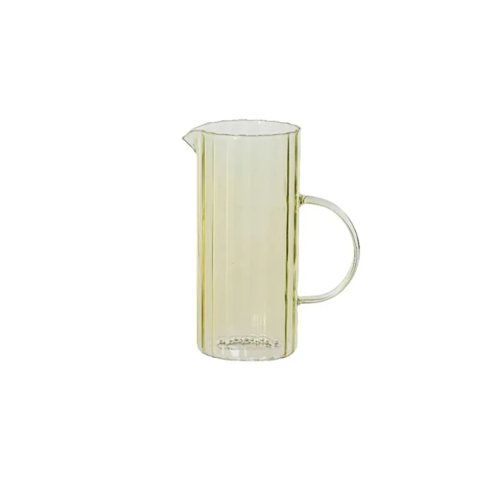 Carafe en verre transparent vert