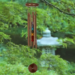 Carillon à vent 7 chakras argenté h44cm