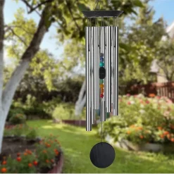 Carillon à vent 7 chakras argenté h44cm