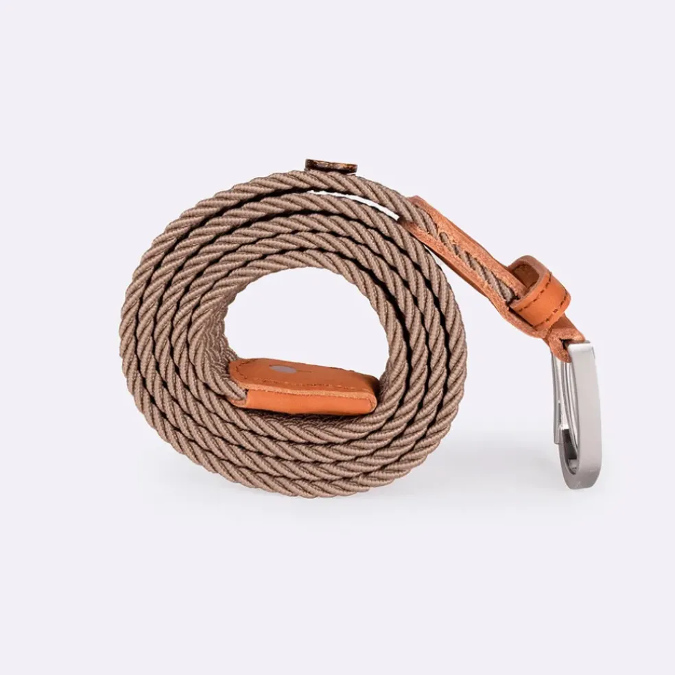 Ceinture tressée beige clair taille unique