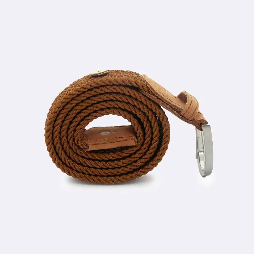 Ceinture tressée camel taille unique
