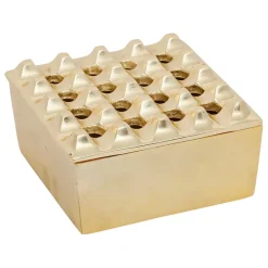 Cendrier en aluminium doré d13cm - Riva