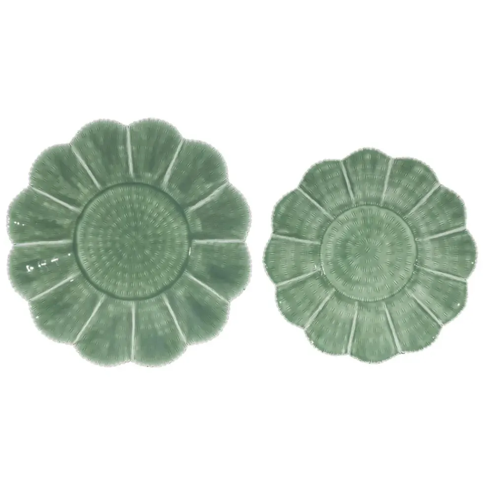 Centre de table (x2) sauge d40/d34cm - Floraly
