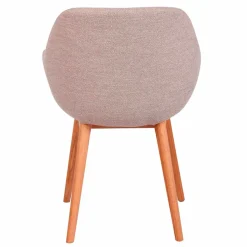 Chaise avec accoudoirs en tissu sable - Altea