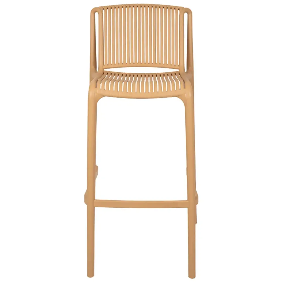 Chaise de bar d'extérieur beige - Lumi