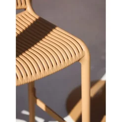 Chaise de bar d'extérieur beige - Lumi