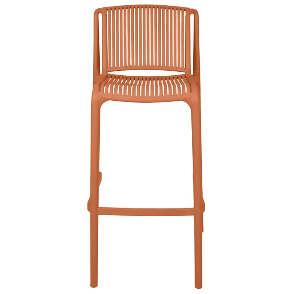 Chaise de bar d'extérieur terracotta h100cm - Lumi