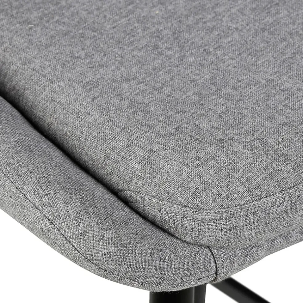 Chaise de bar en tissu gris clair h67cm - Ben