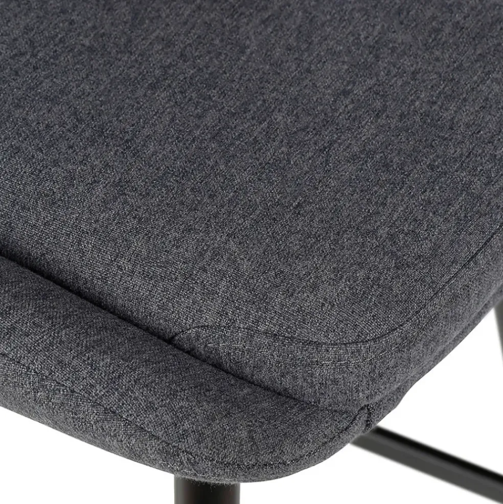 Chaise de bar en tissu gris foncé h67cm - Ben