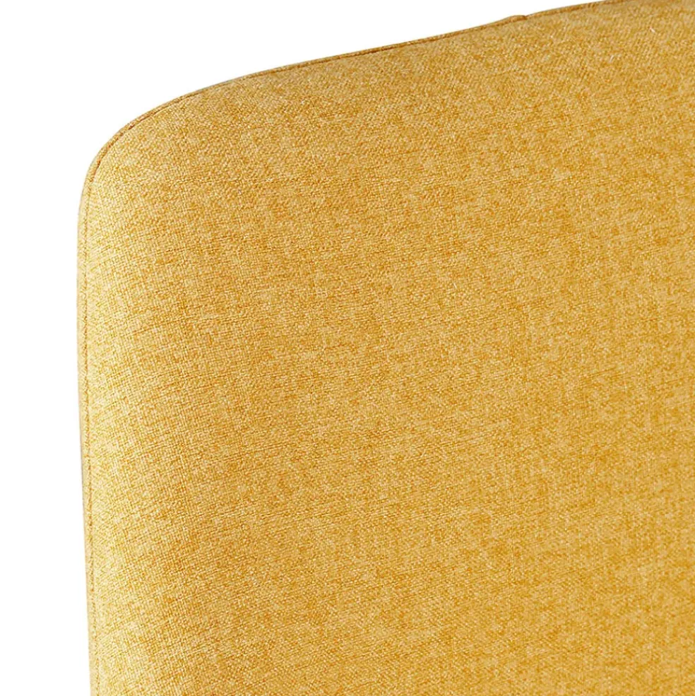 Chaise de bar en tissu moutarde h67cm - Ben
