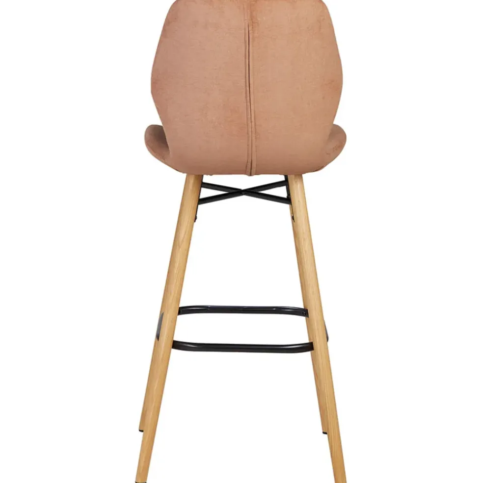 Chaise de bar en tissu soft touch nèfle h65cm - Keri