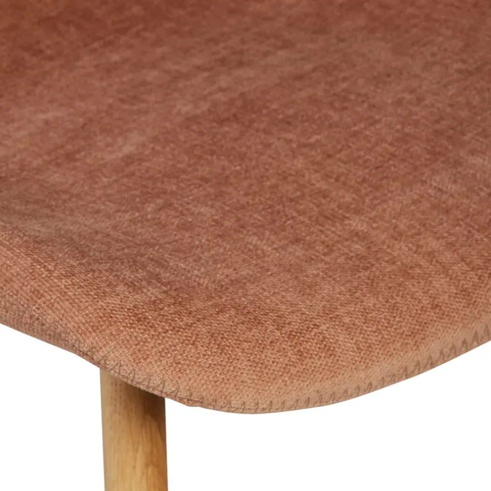 Chaise de bar en tissu soft touch nèfle h65cm - Keri