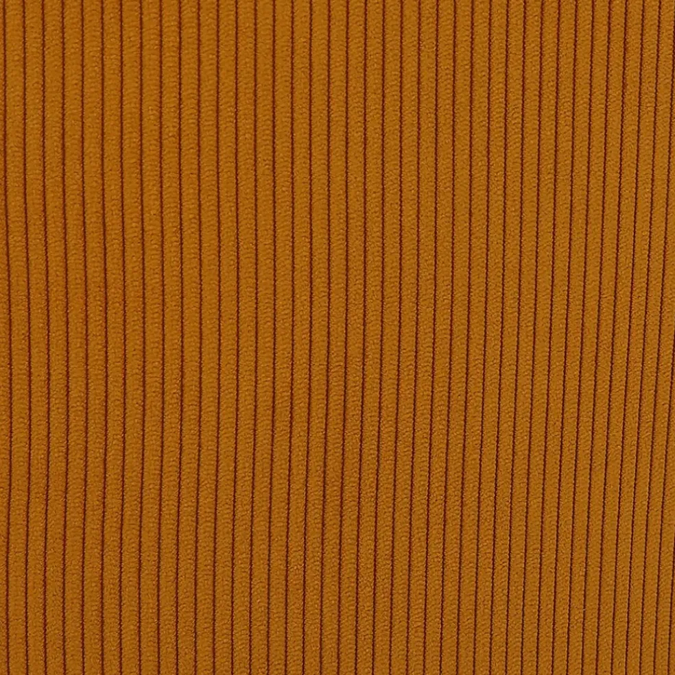 Chaise de bar en velours côtelé jaune curry h67cm - Ben