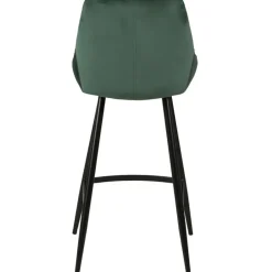Chaise de bar en velours vert h67cm - Ben