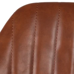 Chaise de bar pivotante effet cuir marron h75cm - Moss