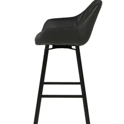 Chaise de bar pivotante noir veilli h75cm - Moss