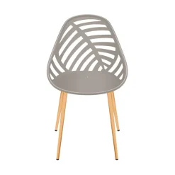 Chaise de jardin en plastique taupe - Alameda