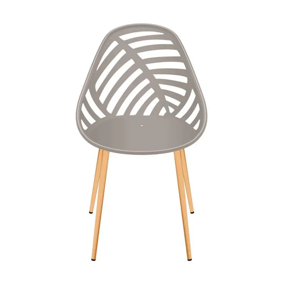 Chaise de jardin en plastique taupe - Alameda
