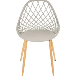 Chaise de jardin en plastique gris taupe - Malaga