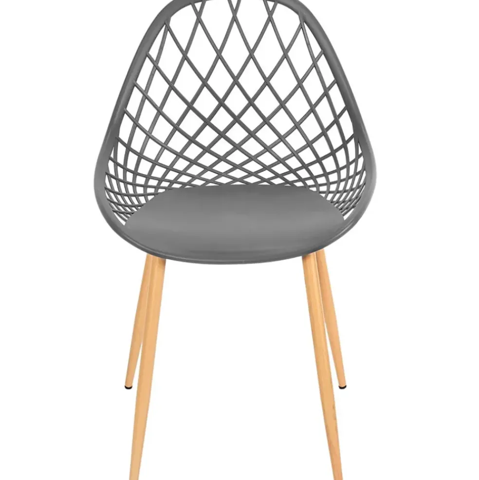 Chaise de jardin en plastique grise - Malaga