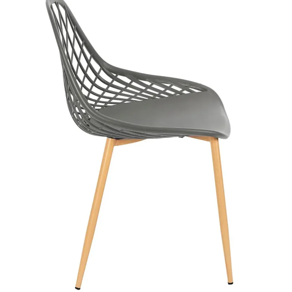 Chaise de jardin en plastique grise - Malaga