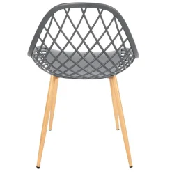 Chaise de jardin en plastique grise - Malaga