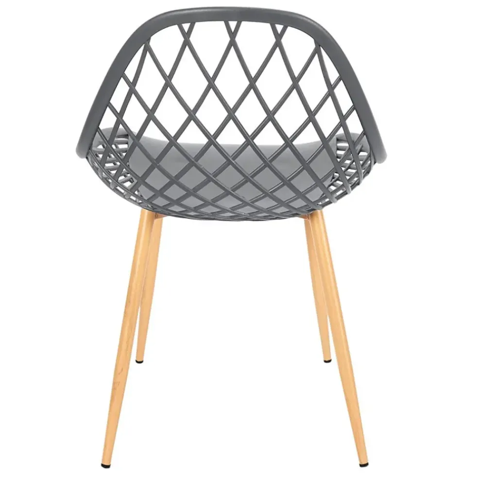 Chaise de jardin en plastique grise - Malaga