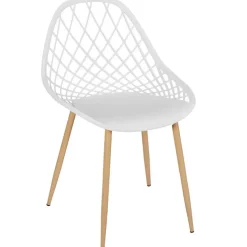 Chaise de jardin en plastique blanc - Malaga