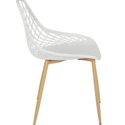 Chaise de jardin en plastique blanc - Malaga