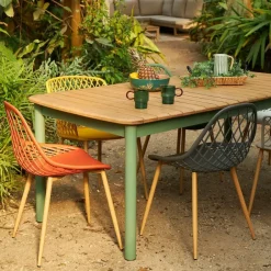 Chaise de jardin en plastique terracotta - Malaga