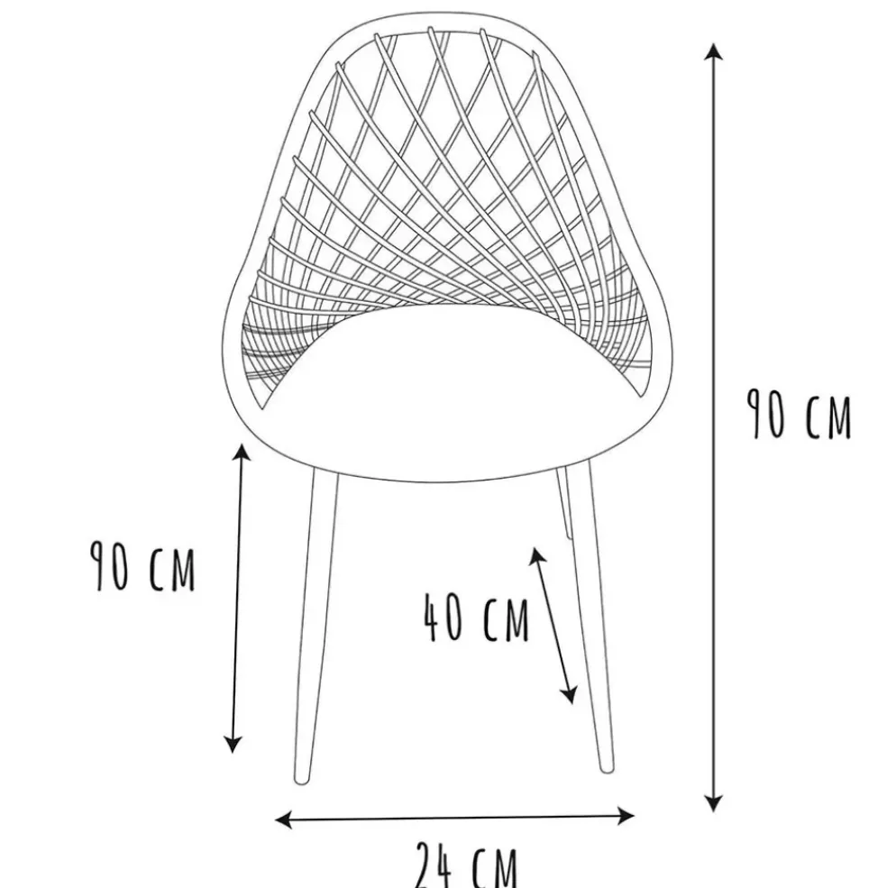 Chaise de jardin en plastique terracotta - Malaga