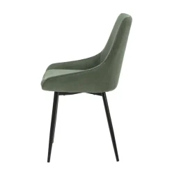 Chaise de salle à manger en velours côtelé kaki - Ben