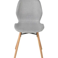 Chaise de salle à manger en tissu gris clair - Gloria