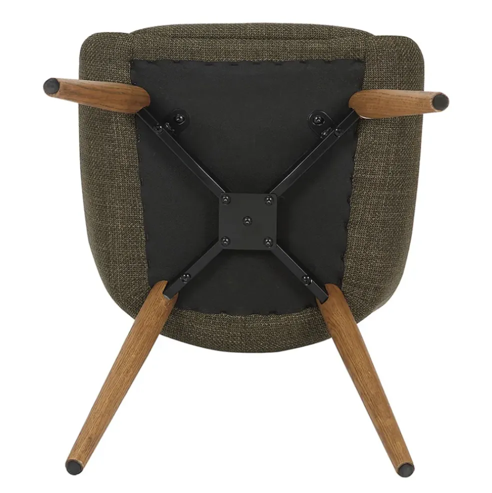 Chaise de salle à manger en tissu kaki - Ben
