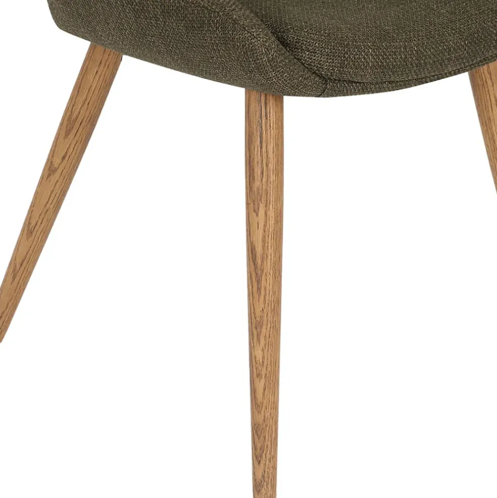 Chaise de salle à manger en tissu kaki - Ben