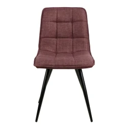 Chaise de salle à manger en tissu matelassé pourpre - Alize