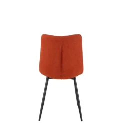 Chaise de salle à manger en tissu matelassé terracotta - lilly