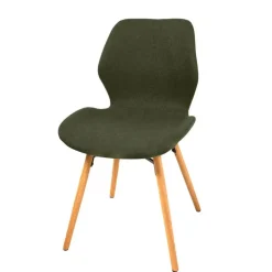 Chaise de salle à manger en tissu vert - Gloria