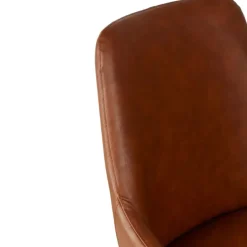 Chaise de salle à manger en simili cuir marron - Ben