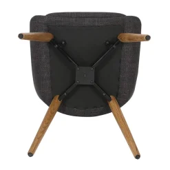 Chaise de salle à manger en tissu gris anthracite - Ben