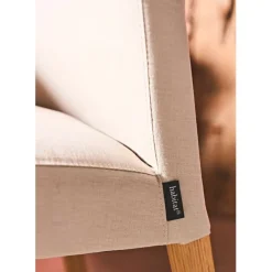 Chaise en tissu tapissée beige - Valentina
