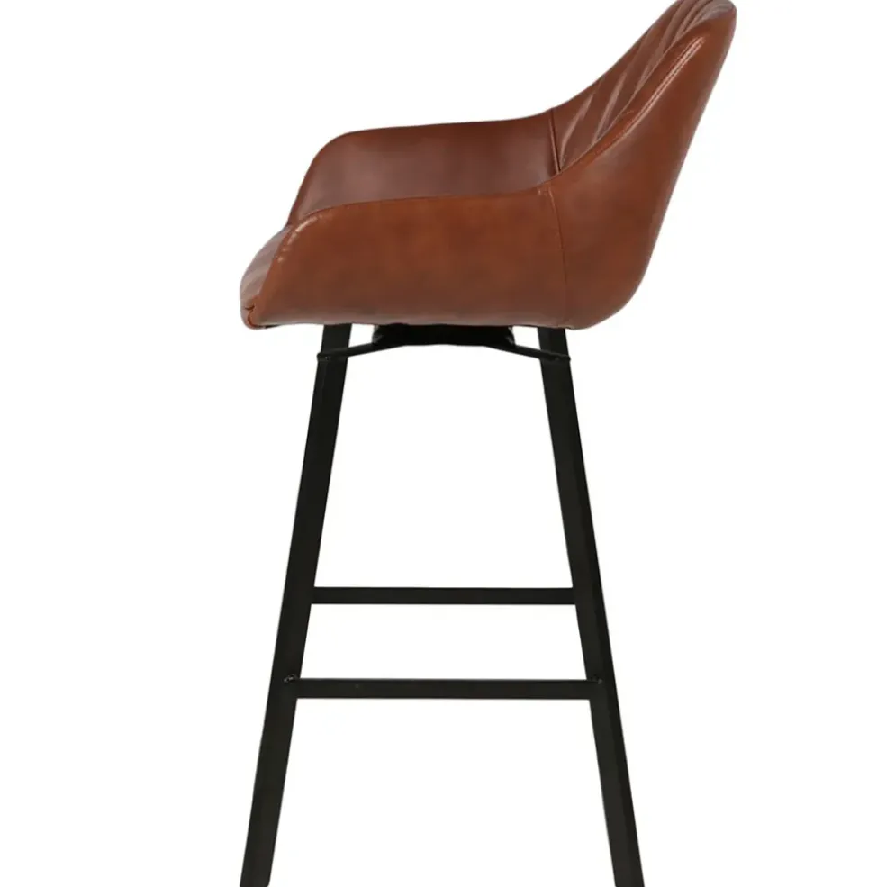 Chaise haute pivotante marron h65cm - Moss