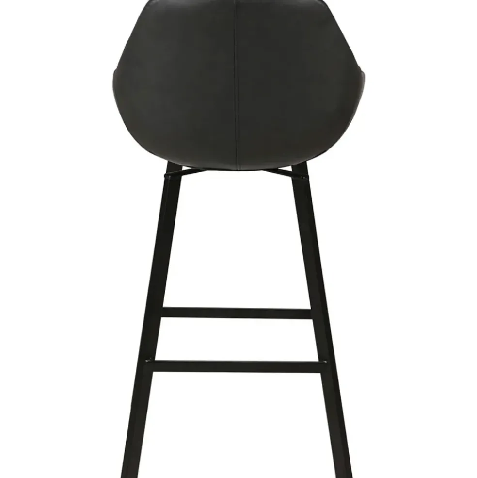 Chaise haute pivotante noir veilli h65cm - Moss