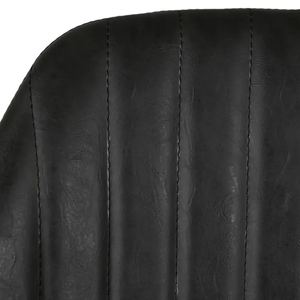 Chaise haute pivotante noir veilli h65cm - Moss