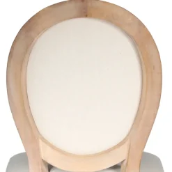 Chaise medaillon en bois d'hévea beige