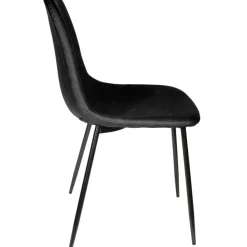 Chaise salle à manger effet cuir noir - Amber