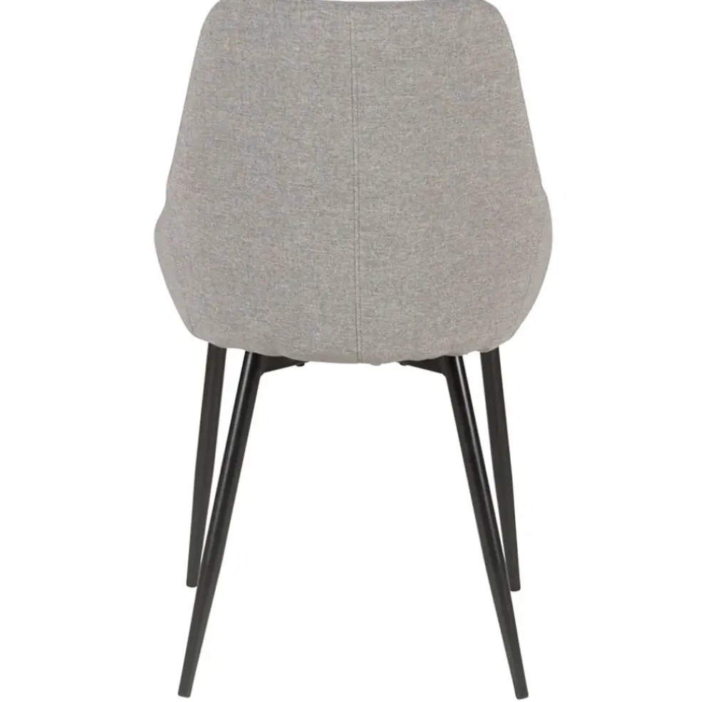 Chaise salle à manger en tissu gris clair - Ben