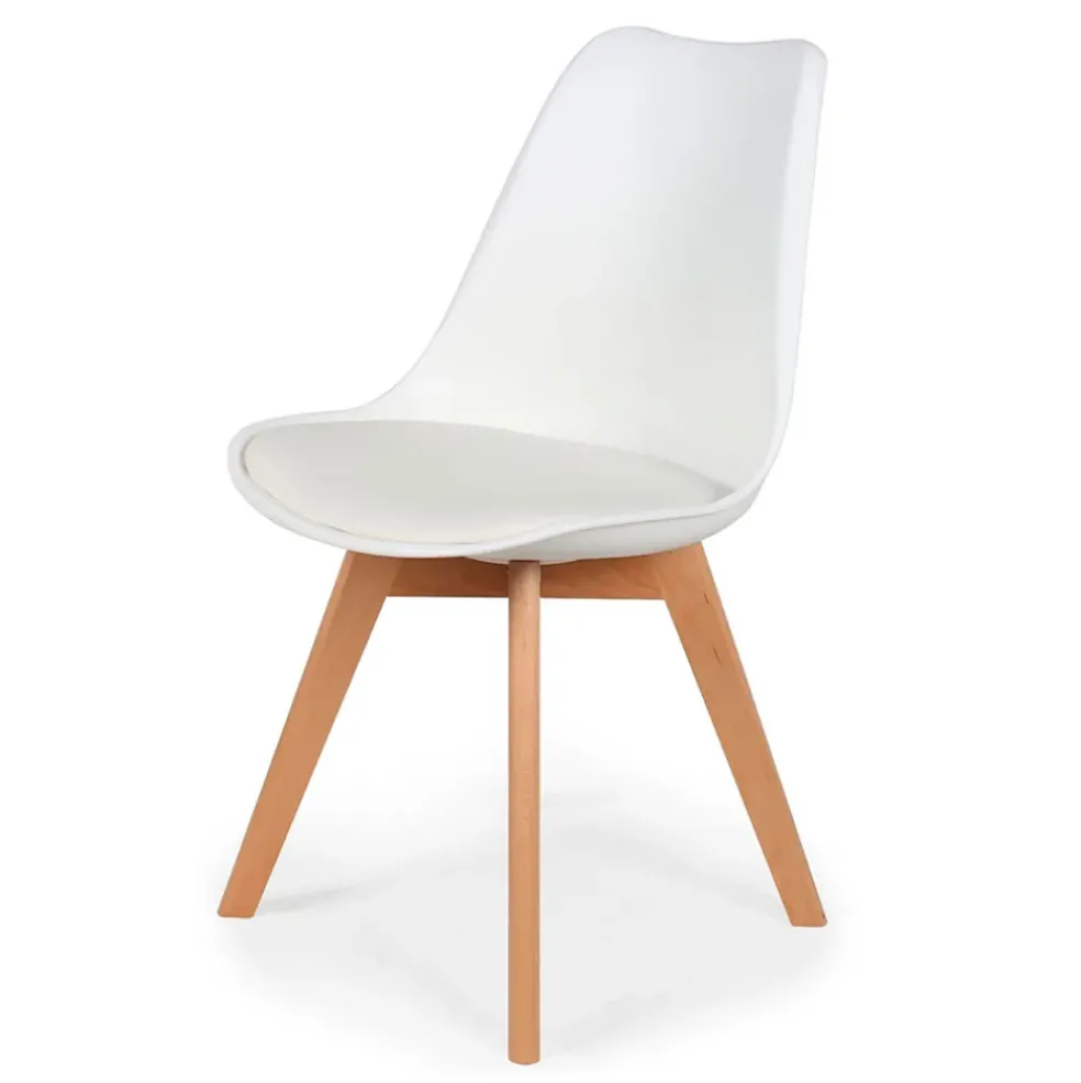 Chaise salle à manger scandinave blanc - Samantha