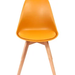 Chaise salle à manger scandinave jaune - Samantha
